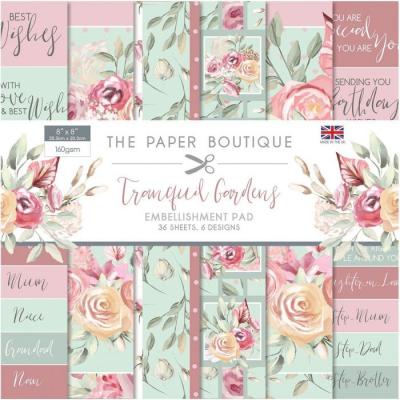 Paper Boutique Tranquil Gardens Designpapier - Embellishments Pad